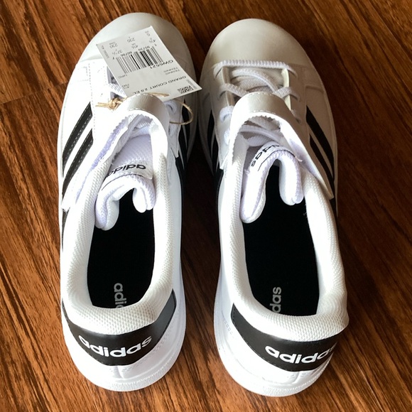 Adidas Grand Court 2.0 Classic White and Black Sneakers - Picture 6 of 8